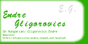 endre gligorovics business card